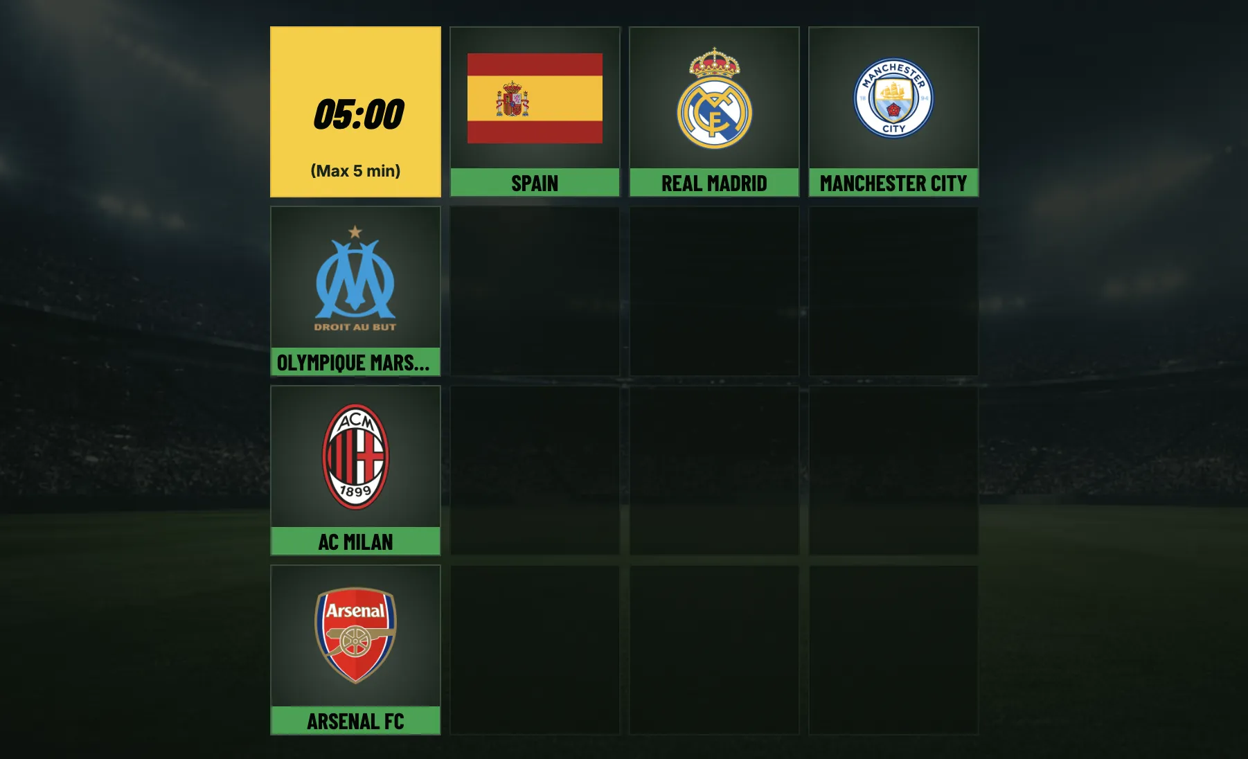 Grid game mock example