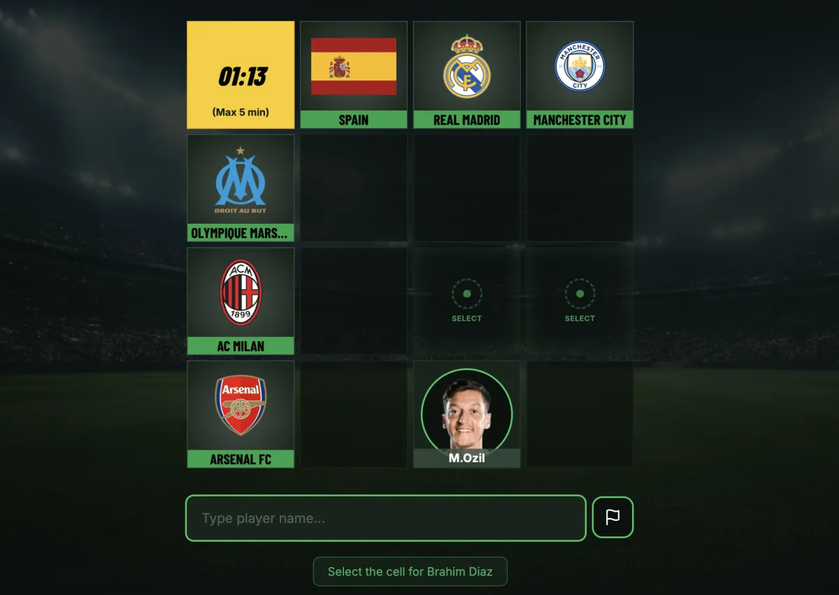 Player search mock